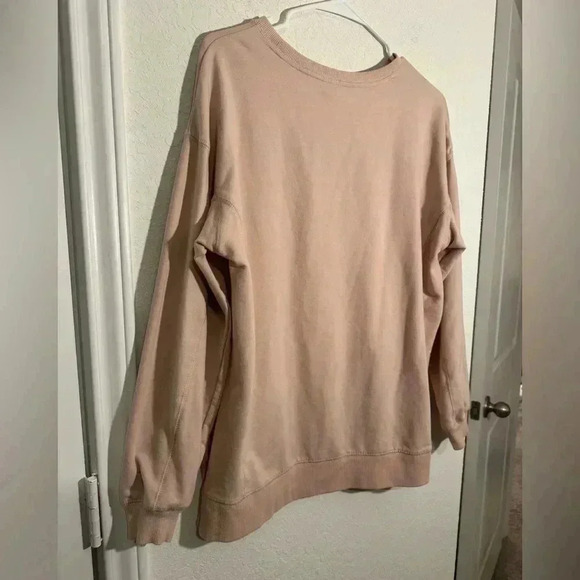 Wildfox Henley But First Cocktails Statement Long Sleeveve Pullover Sweater Sz M - Picture 10 of 12